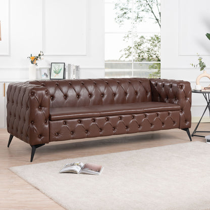 Square Arm Removable Cushion 3 Seater Sofa