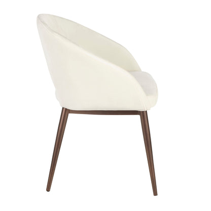 Renee - Contemporary Chair - Cream / Copper