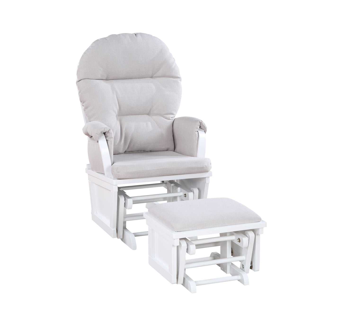 Madison - Glider & Ottoman - White Base