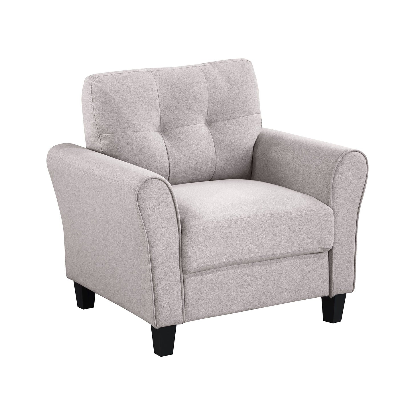 Modern Living Room Armchair Linen Upholstered Couch Furniture For Home Or Office