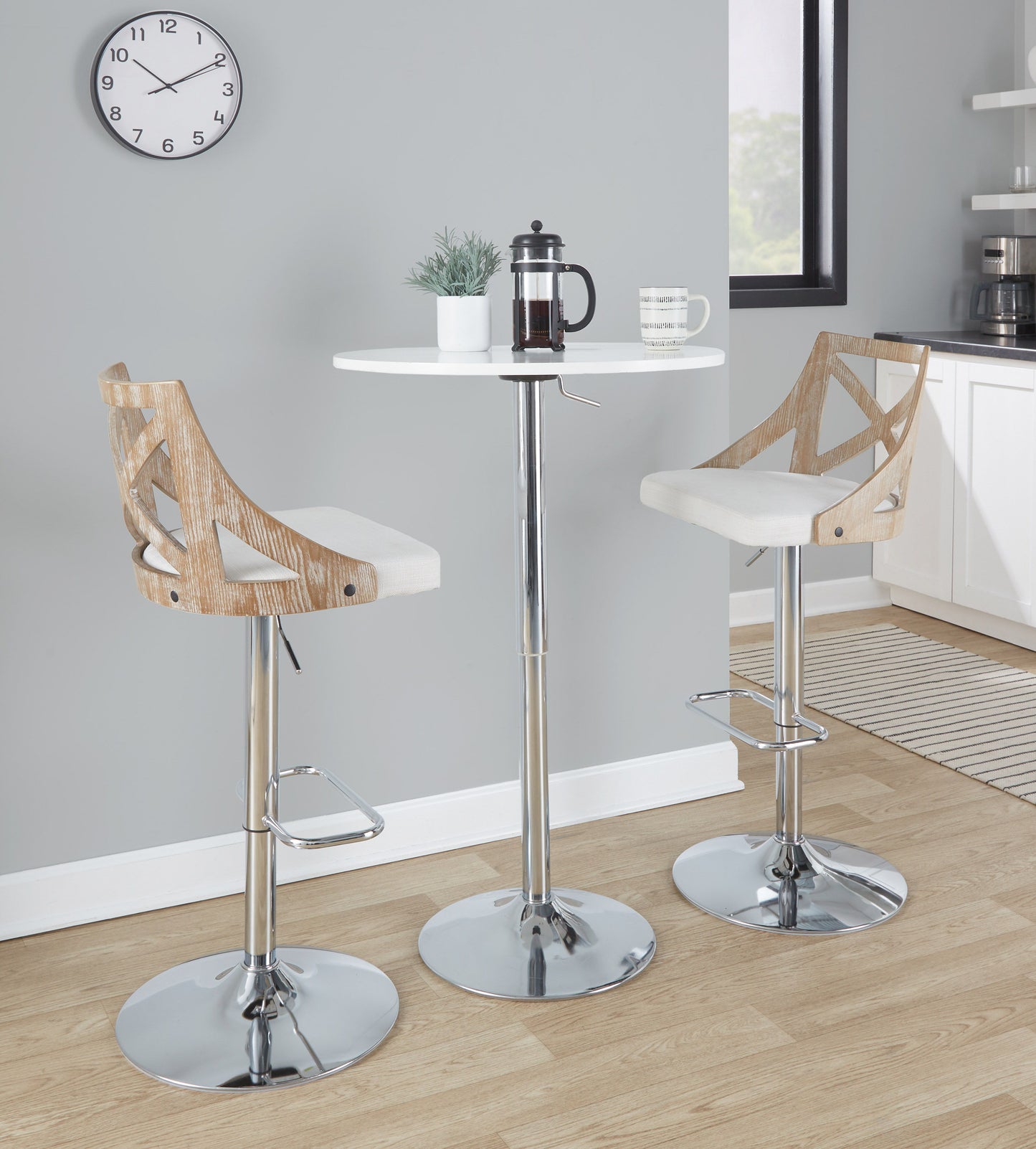 Elia - Contemporary Adjustable Bar Table