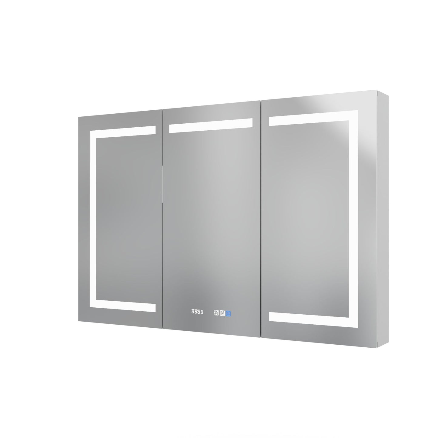 LED Lighted Bathroom Medicine Cabinet With Mirror, Recessed Or Surface LED Medicine Cabinet, Defog, Stepless Dimming, Color Temper Change, Storage Shelves