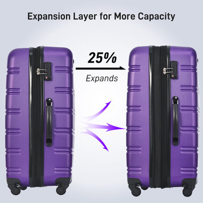 Hardshell Luggage Sets 4 Pieces + Bag Spinner Suitcase With Tsa Lock Lightweight - 16" / 20" / 24" / 28" Luggages