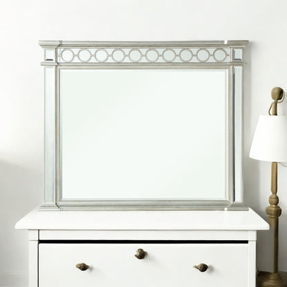 Varian - Mirrored Designed Mirror - Silver