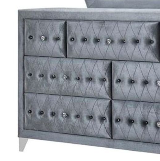 Dante - Velvet Dresser - Gray