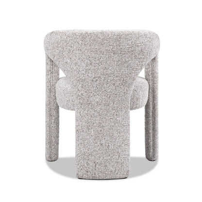 Sydney - Fully Upholstered Barrel Dining Chair - Multi Greige Beige