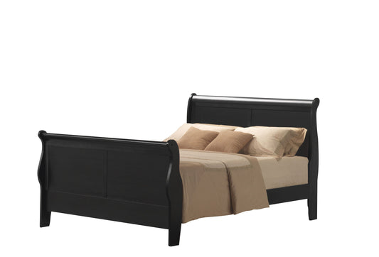 Louis Philippe III - Eastern King Bed - Black