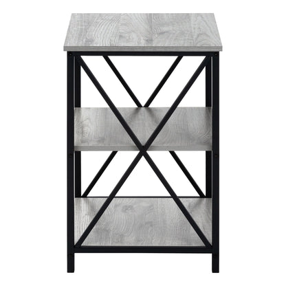 3 Tier Accent Table, Side Marble Look Contemporary & Modern