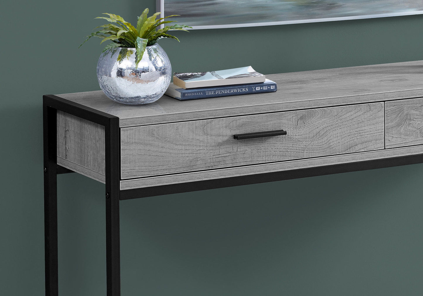 Accent Console Table For Entryway, Storage Drawers, Contemporary & Modern