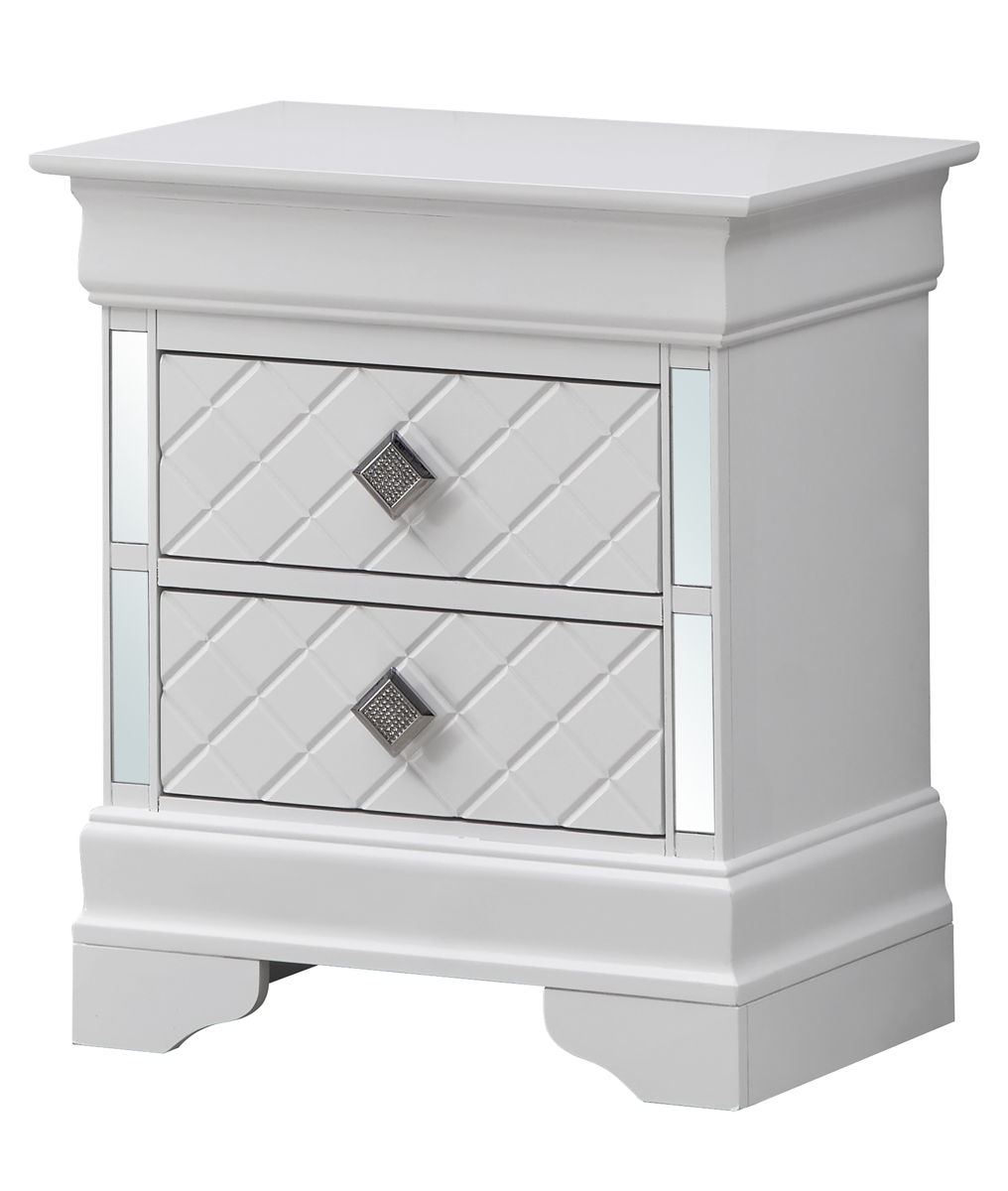 Verona - Accent Nightstand - Silver Champagne