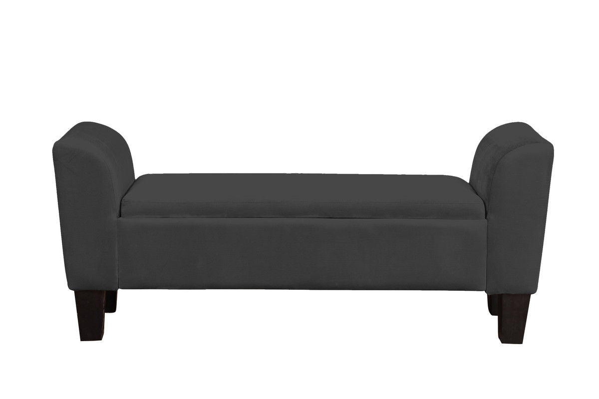 Mila - Velvet Ottoman Bench With Storage