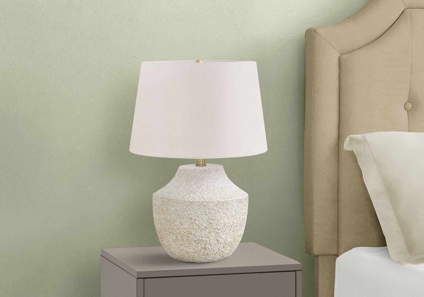 Lighting, Modern Table Lamp, Concrete - Cream