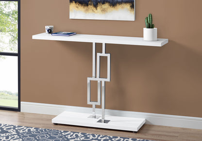 Accent Console Table For Entryway, Contemporary & Modern - Glossy White