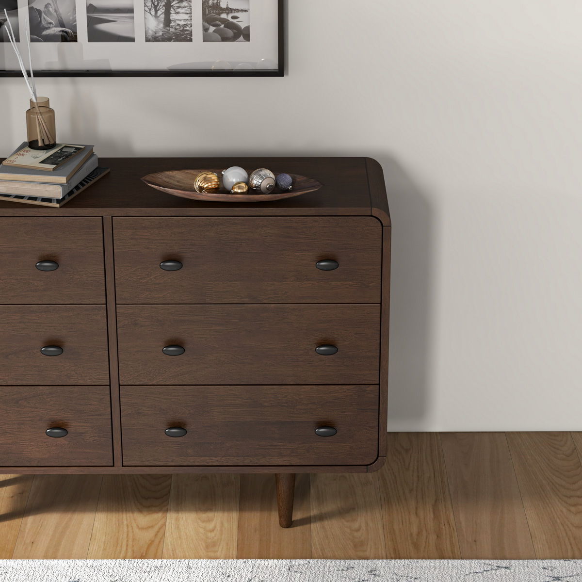 Alexa - Mid-Century Modern Dresser - Brown