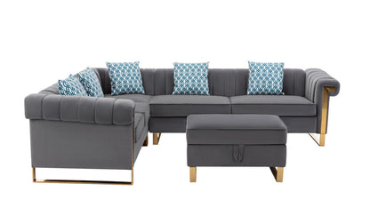 Maddie - Velvet Sectional Sofa