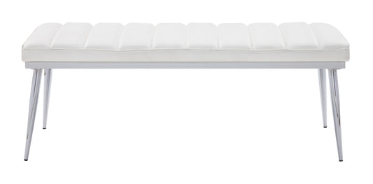 Weizor - Synthetic Leather Bench - White