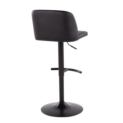 Toriano - Contemporary Adjustable Bar Stool With Rounded T Footrest (Set of 2)