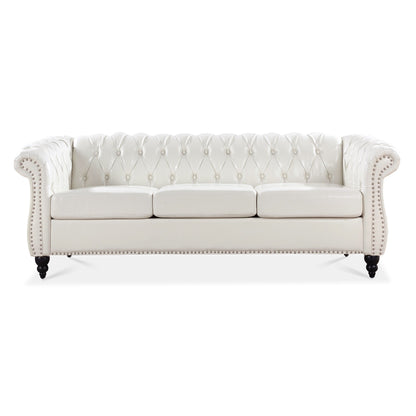 Rolled Arm Chesterfield 3 Seater Sofa