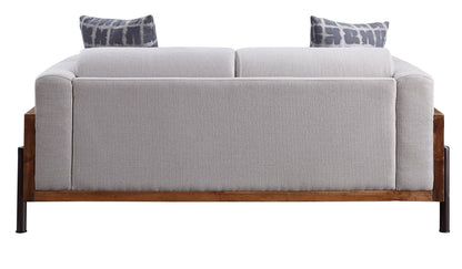 Pelton - Loveseat With 2 Toss Pillows - Walnut