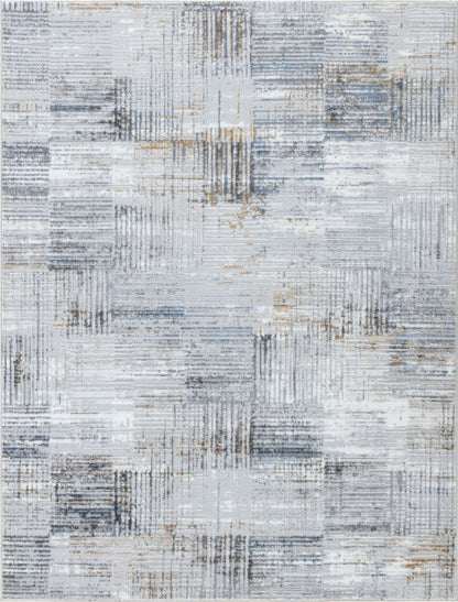 Nova - 2'7" X 7' Area Rug - Multi, Light Gray