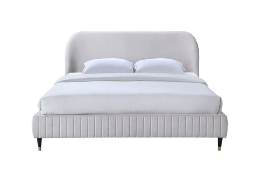 Queen Upholstered Bed - Beige