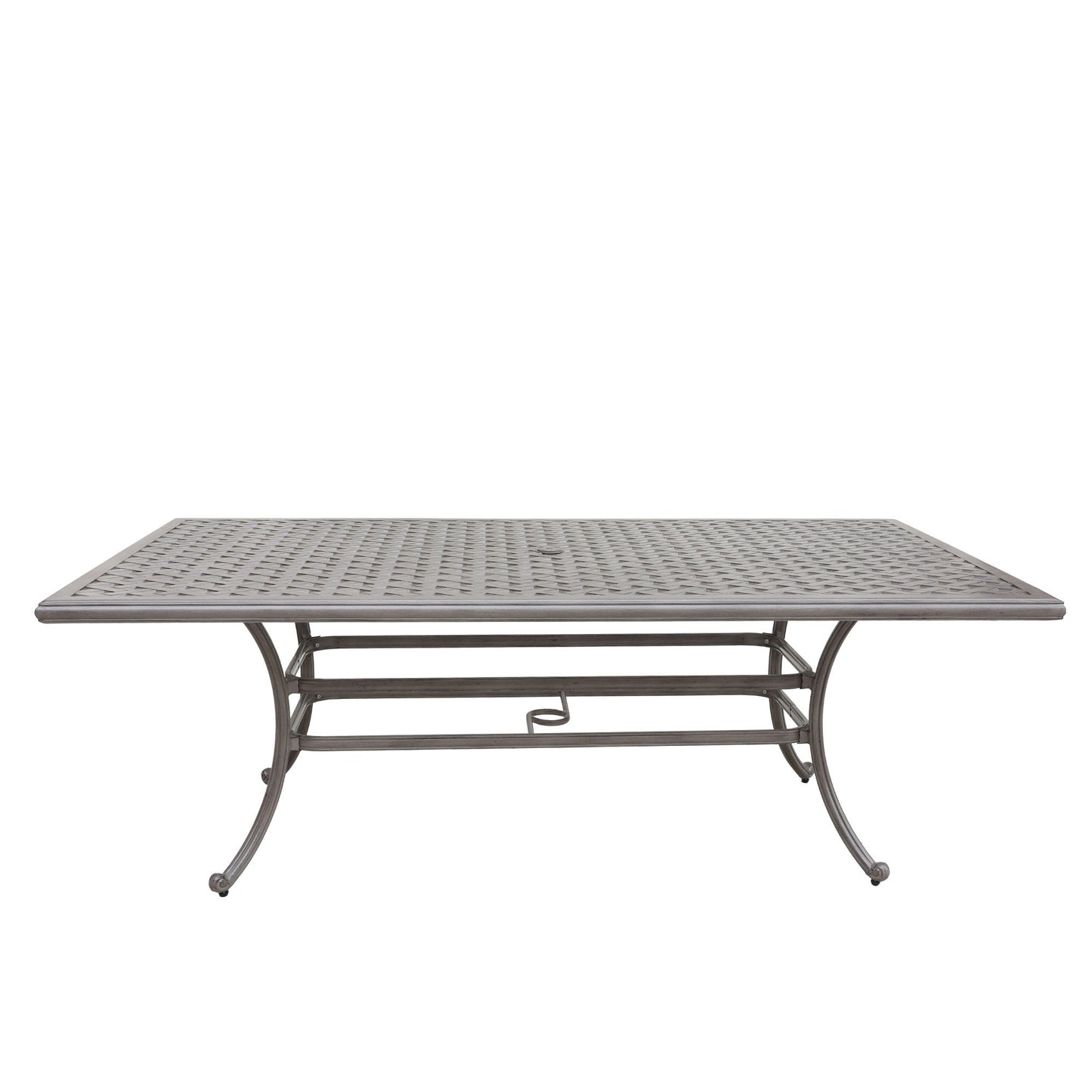 46X86" Cast Aluminum Rectangle Table - Gray