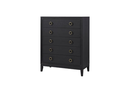 Peppercorn - 5 Drawer Chest - Black