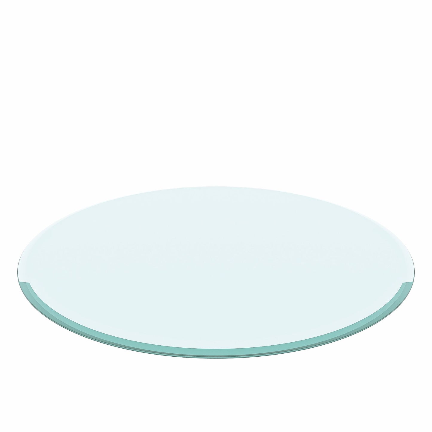 Round Tempered Glass Table Top Glass Thick Beveled Polished Edge