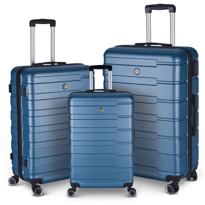 Luggage Suitcase 3 Piece Sets Hardside Carry-On Luggage With Spinner Wheels 20" / 24" / 28"