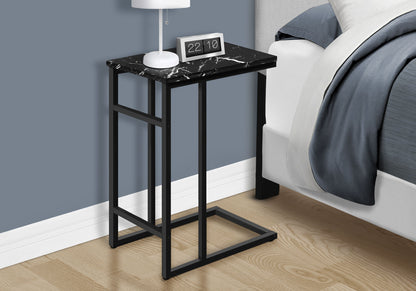 Accent Table, C - Shaped, Modern Design - Black