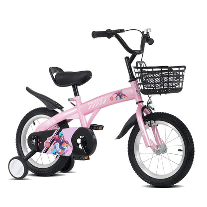 Fkznpj - 16" Sporty Kids Bike With Training Wheels And Stand Adjustable Saddle Suitable For Boys And Girls Aged 4 - 8 Years Tall Height 41 - 46" Available In A Variety Of Colors