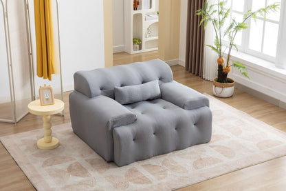 Large Size 1 Seater Sofa, Pure Foam Comfy Sofa Couch, Modern Lounge Sofa For Living Room, Apartment