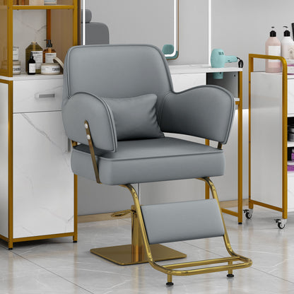 Elegant Barber Chair, Salon Chair For Hair Stylis, With Heavy Duty Hydraulic Pump Adjustable Barber Chair For Beauty Salon Spa Equipment