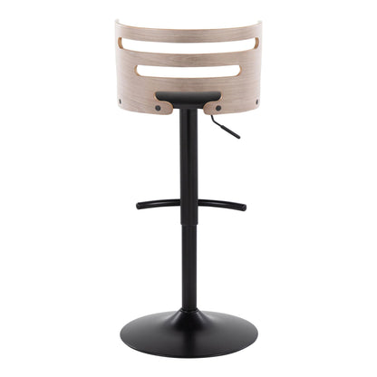 Cosi - Mid Century Modern Adjustable Barstool, Swivel With Rounded T Footrest (Set of 2)