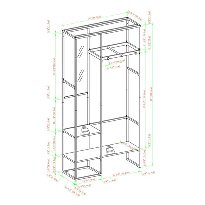 Modern Hall Tree With Hanging Storage