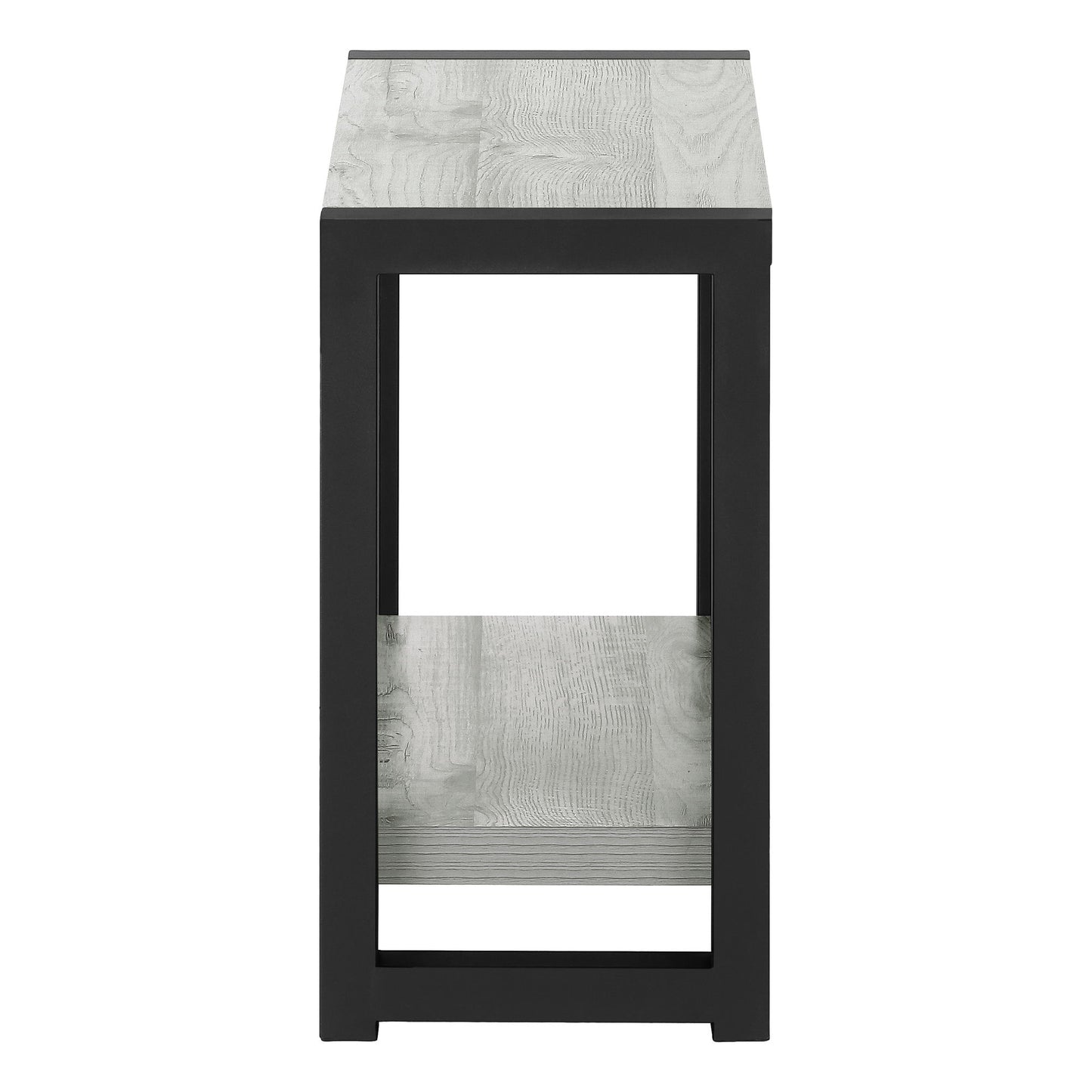 Accent Side Table, Narrow, Small, 2 Tier, Contemporary And Modern