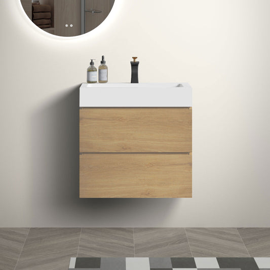 Alice - Bathroom Vanity With Sink, Large Storage Wall Mounted Floating Bathroom Vanity For Modern Bathroom