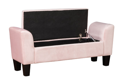 Mila - Velvet Ottoman Bench With Storage