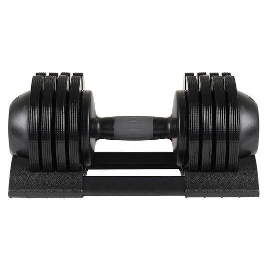 52Lbs Adjustable Dumbbell Steel And Plastic - Black