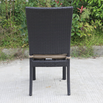 Balcones - Outdoor Wicker Dining Chairs With Cushions (Set of 8)