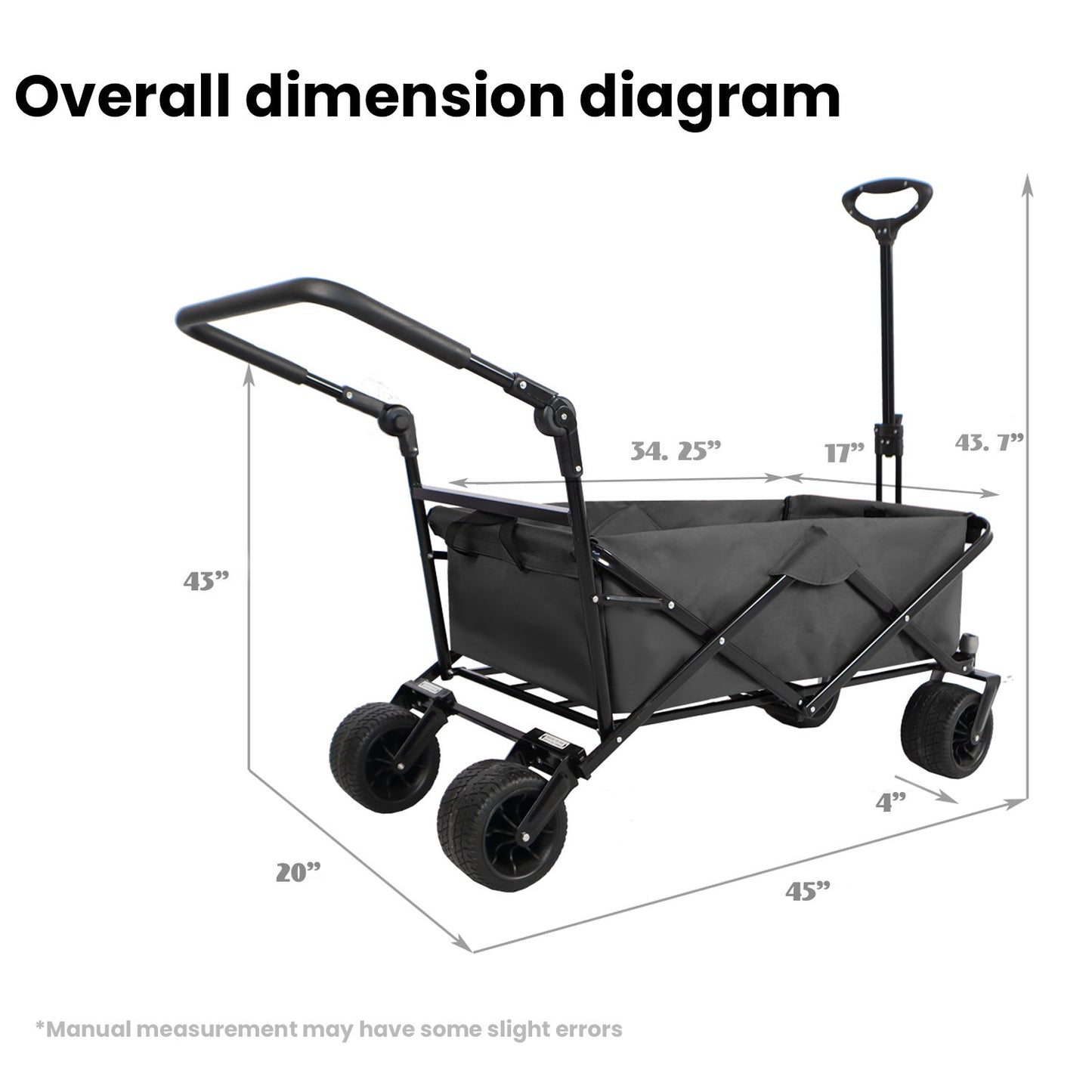 Utility Park Garden Cart Tool Customized Color Folding Camping Trolley Outdoor Picnic Beach Wagon