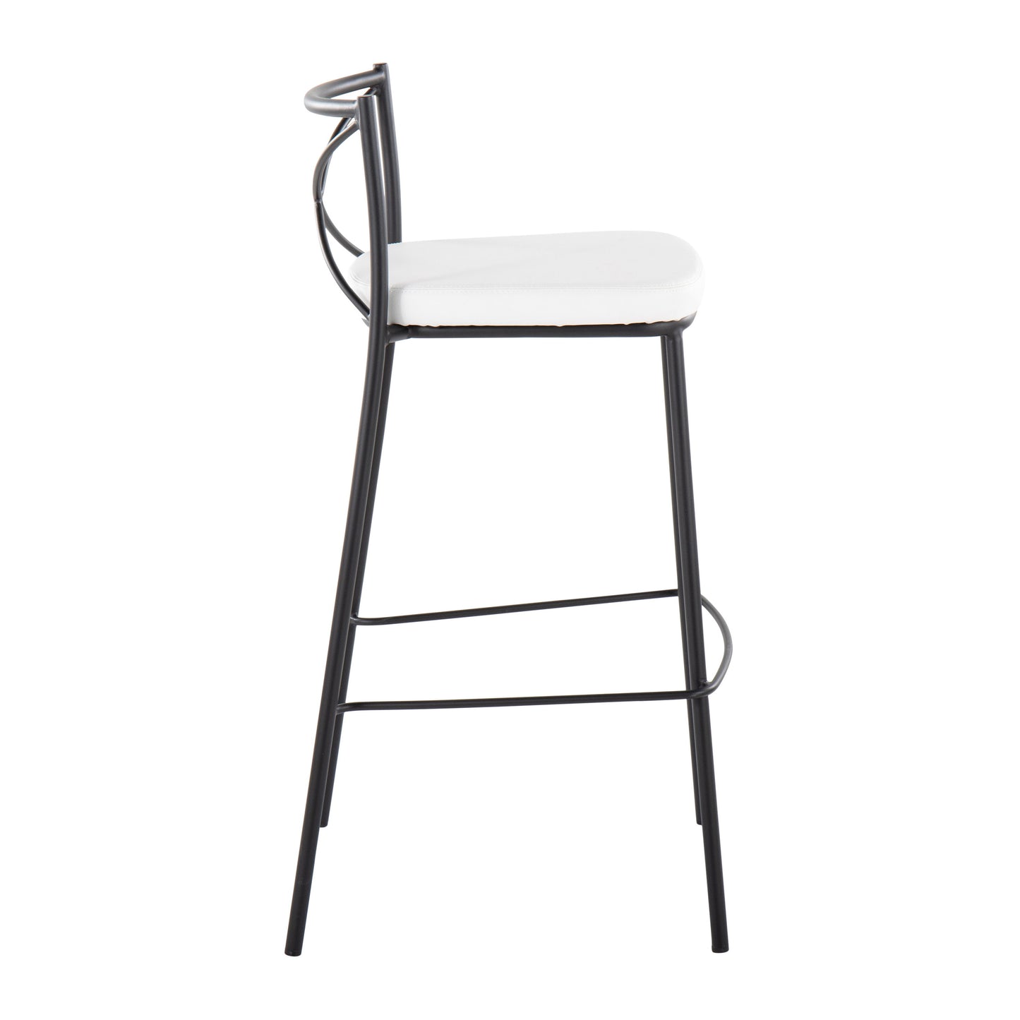 Modern Charlotte - Contemporary Fixed Height Barstool (Set of 2)