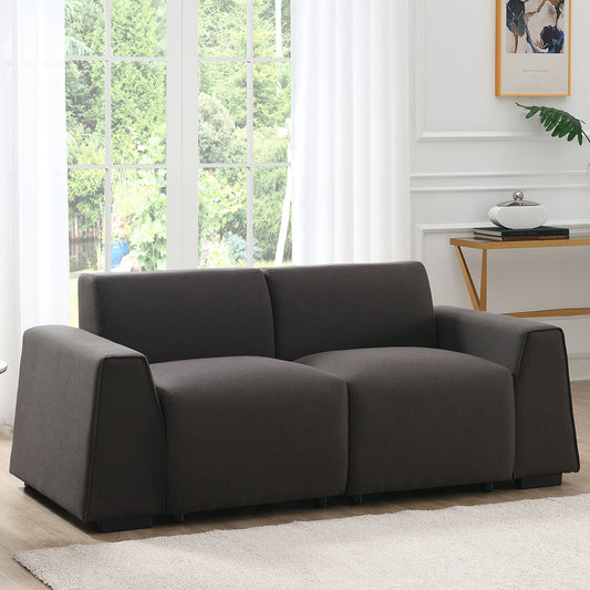 Modern Linen Sofa, Stylish And Minimalist 2-3 Seat Couch, Easy To Install, Exquisite Loveseat With Wide Armrests For Living Room