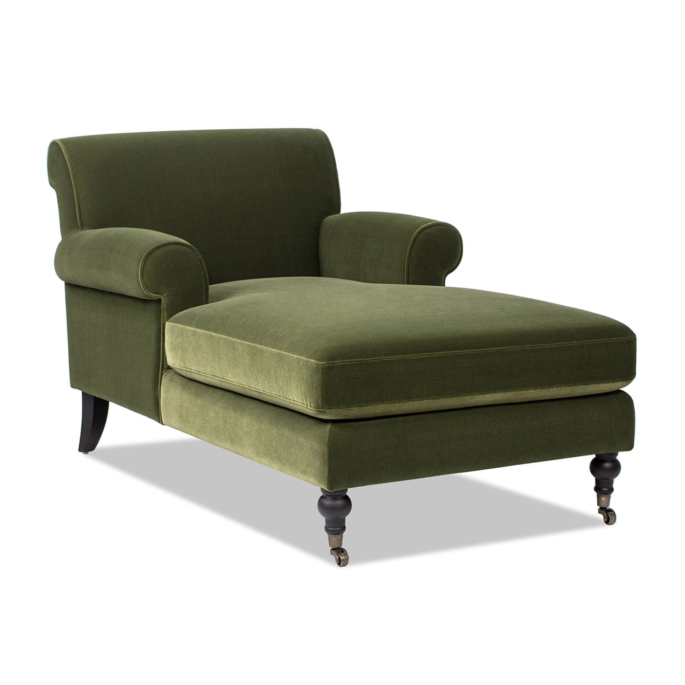 Alana Lawson - Chaise Lounge Chair - Olive Green