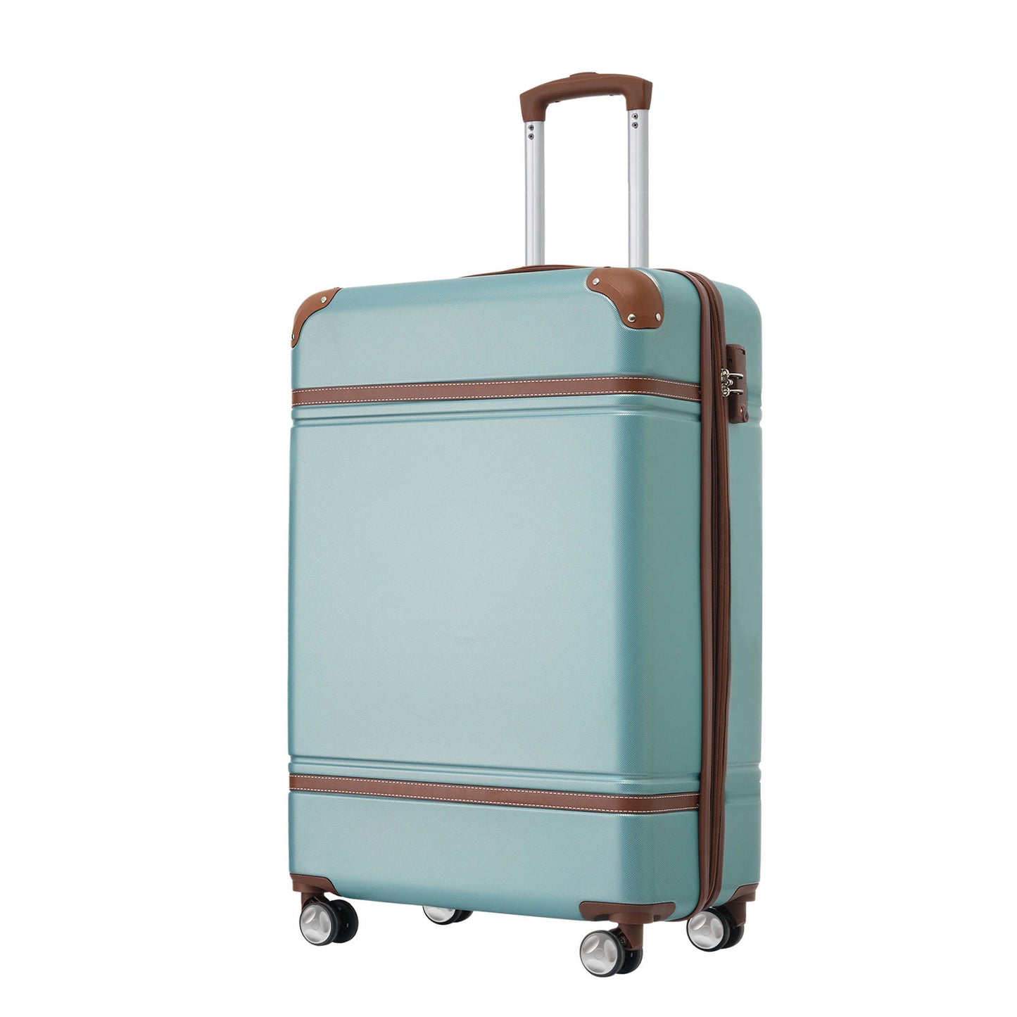 20" Luggage 1 Piece With Tsa Lock, Lightweight Suitcase Spinner Wheels, Carry On Vintage Luggage