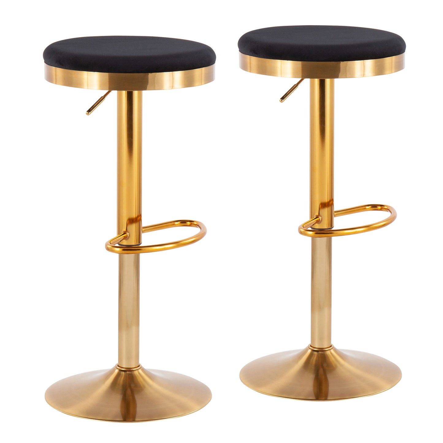 Dakota - Contemporary Upholste Adjustable Barstool (Set of 2)