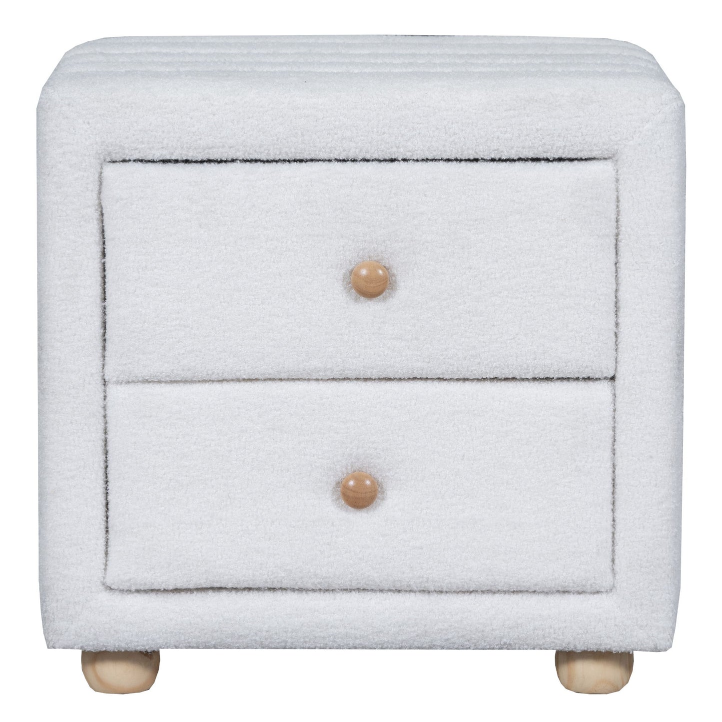 Teddy Fleece Nightstand With 2 Drawers