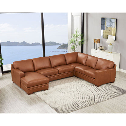 Dillon - Leather Left Chaise Sectional