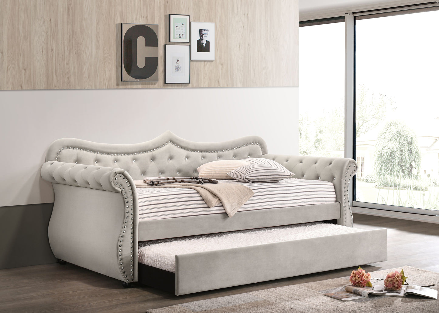 Adkins - Twin Daybed With Trundle - Beige